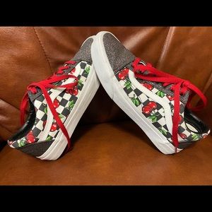 Rare EUC Old Skool Custom Cherry Checker 🍒 Vans